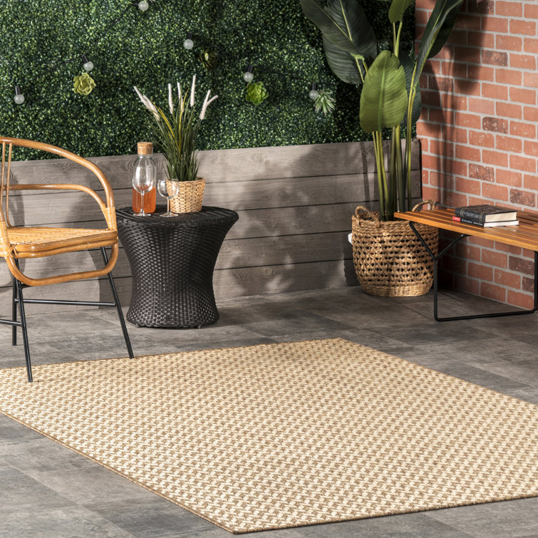 Sand & Stable Malaya Chevron Beige Indoor / Outdoor Area Rug & Reviews